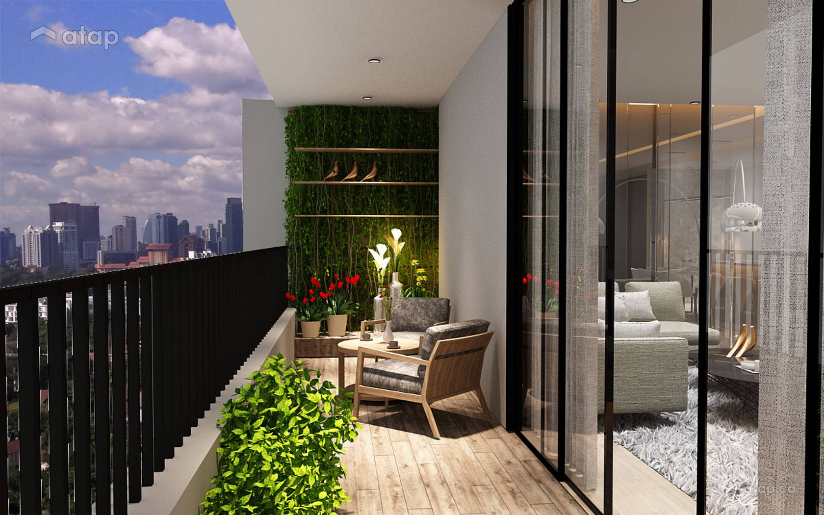 container garden on balconies